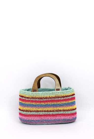Wholesaler Meet & Match - basket bag with wood handle
