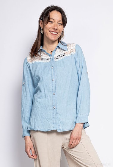Wholesaler Alina - Shirt shirt with lace