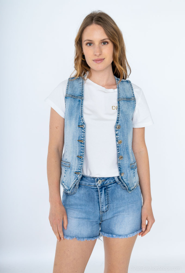 Grossiste Melena Diffusion - Gilet jeans