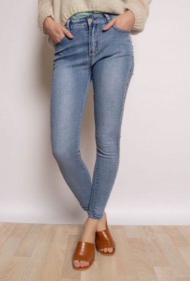 Mayorista Melena Diffusion - Jeans skinny con adornos