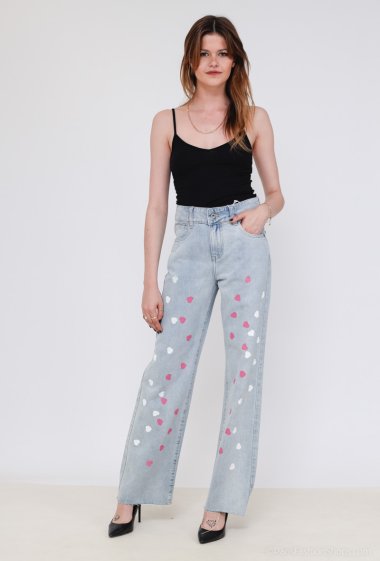 Grossiste Melena Diffusion - Jeans mom coeurs