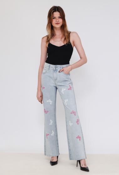 Großhändler Melena Diffusion - Mom-Jeans mit Schmetterlingsprint