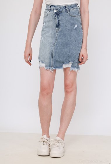 Wholesaler Melena Diffusion - Ripped denim skirt