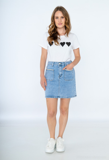 Wholesaler Melena Diffusion - Denim mini skirt