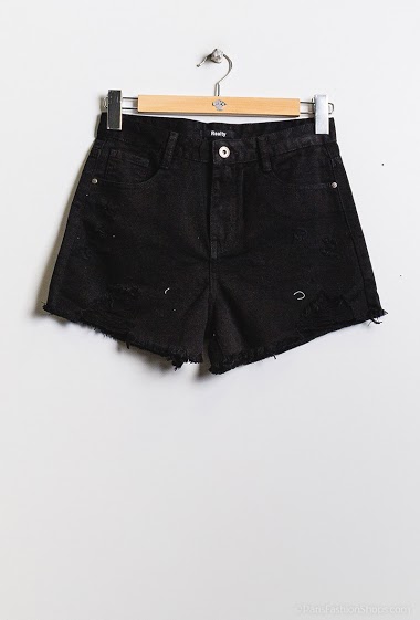 Großhändler Melena Diffusion - Ripped denim mini shorts