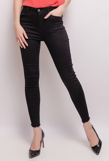 Wholesaler Melena Diffusion - Skinny jeans with ripped ankles