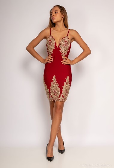Großhändler Melena Diffusion - Bodycon party dress with lace