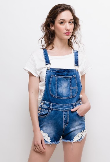 Wholesaler Melena Diffusion - Short overalls with lace