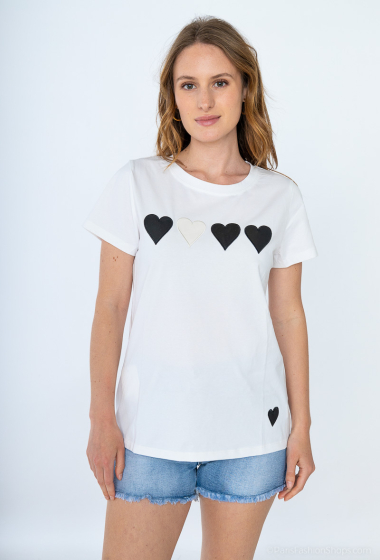 Mayorista Melena Diffusion - Camiseta con corazones