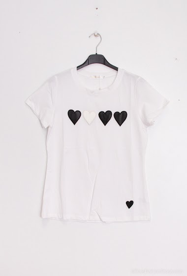 Mayorista Melena Diffusion - Camiseta con corazones