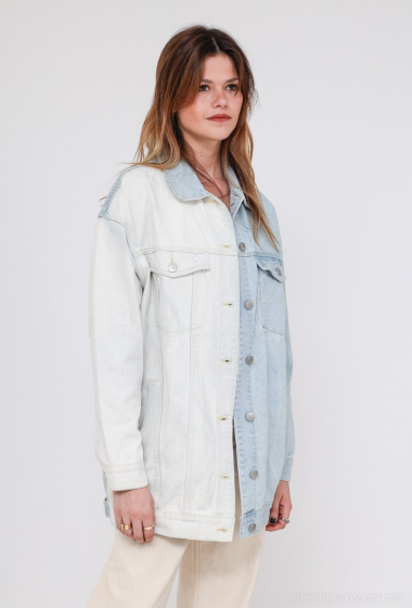 Wholesaler Alina - Two-tone denim jacket