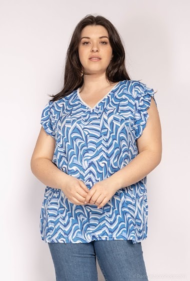 Wholesaler Melya Melody - Abstract printed blouse