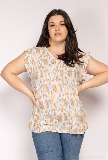 Wholesaler Melya Melody - Abstract printed blouse