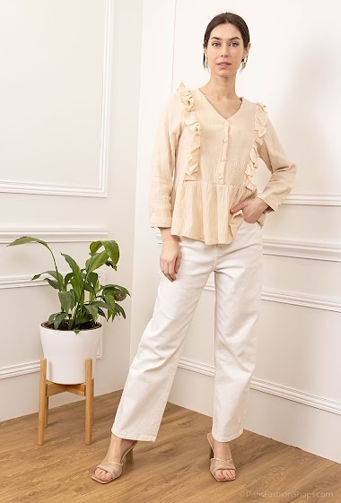 Großhändler Melya Melody - Blouse with ruffles