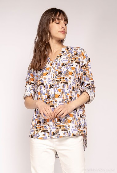 Großhändler Melya Melody - Printed buttoned blouse