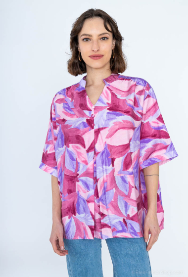 Wholesaler Melya Melody - Leaf print blouse