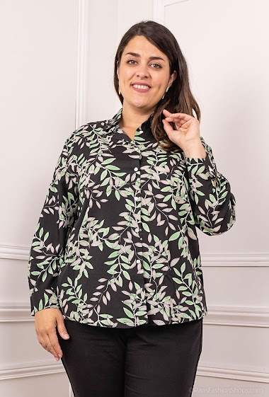 Mayorista Melya Melody - Camisa estampada con hojas