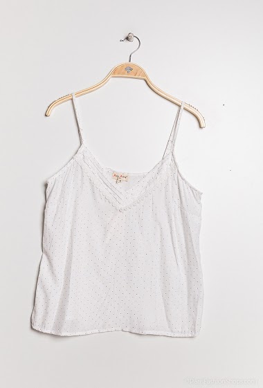 Polka dots tank top with strass