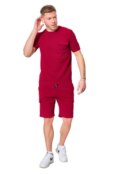 Wholesaler Mentex Homme - Plain t-shirt and shorts set