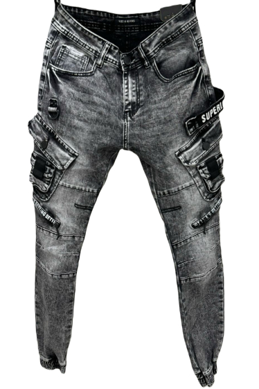 Wholesaler Mentex Homme - Men's faded cargo style jeans