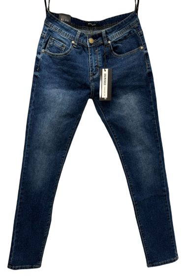 Großhändler Mentex Homme - Schlichte Slim-Fit-Jeans für Herren mit Wascheffekt