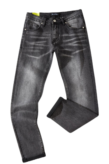 Großhändler Mentex Homme - Slim-Jeans für Herren in Grau mit verblasstem Effekt