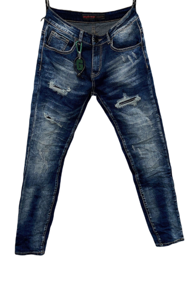 Wholesaler Mentex Homme - Men's worn faded jeans