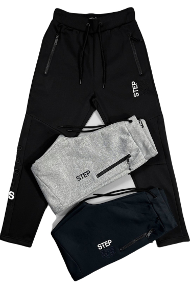 Wholesaler Mentex Homme - Plain jogging pants with zip pocket and drawstring