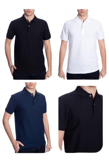 Wholesaler Mentex Homme - Plain cotton polo shirt