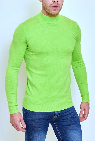 Wholesaler Mentex Homme - Men's plain high neck long-sleeved sweaters