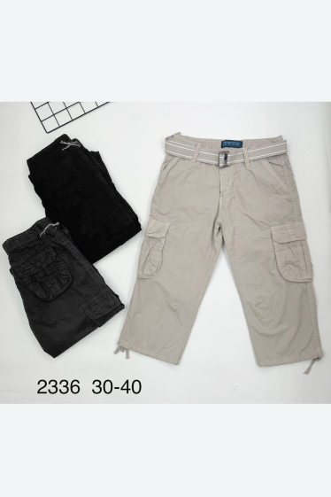 Wholesaler Mentex Homme - Plain cotton cargo shorts