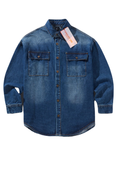 Wholesaler Mentex Homme - Cotton denim overshirts with chest pockets