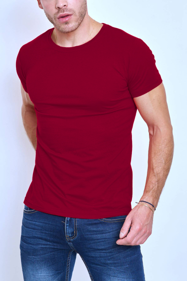 Grossiste Mentex Homme - T-shirts uni manches courtes col rond basique