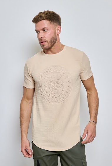 Großhändler Mentex Homme - Bear effen T-shirts met ronde hals en korte mouwen