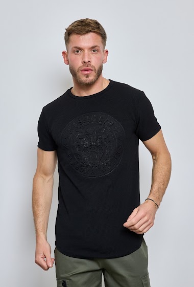 Großhändler Mentex Homme - Bear effen T-shirts met ronde hals en korte mouwen