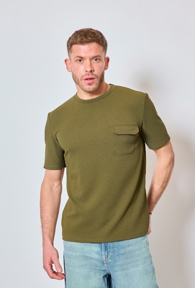 Großhändler Mentex Homme - Effen T-shirts met korte mouwen en ronde hals
