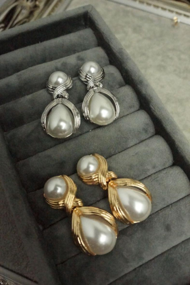 Wholesaler MET-MOI - Dangling pearl earring