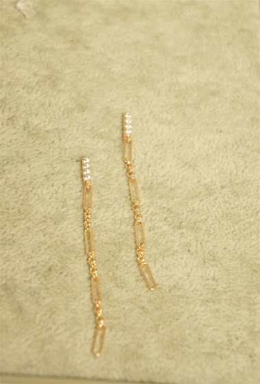 Grossiste MET-MOI - Boucles d'oreilles en rhodium