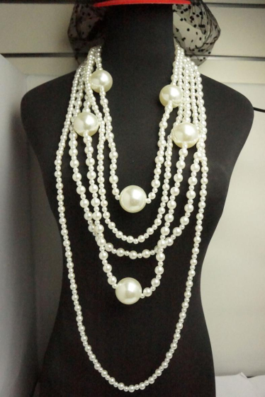Grossiste MET-MOI - Sautoir de perles 5 chaines