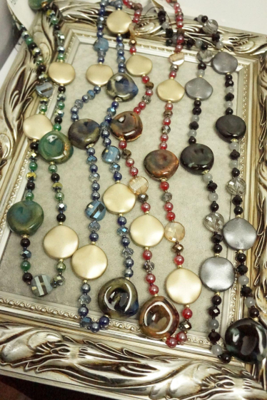 Wholesaler MET-MOI - Colorful ceramic necklace