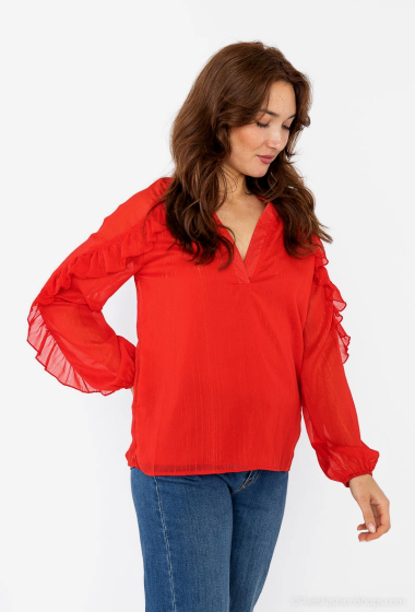 Wholesaler M&G Monogram - Ruffled blouse with shiny threads