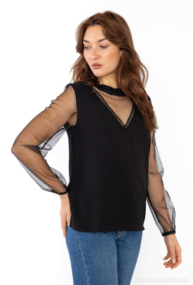 Wholesaler M&G Monogram - Blouse with chiffon sleeves