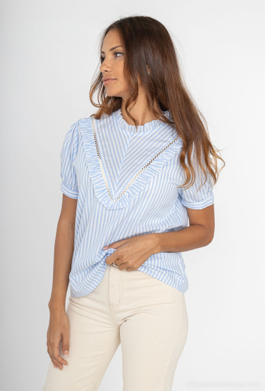 Wholesaler M&G Monogram - Striped cotton blouse
