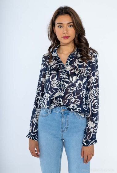 Wholesaler M&G Monogram - Floral print shirt with shiny threads