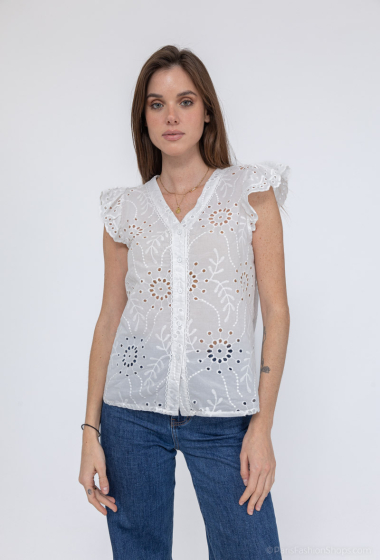 Wholesaler M&G Monogram - Cotton shirt with English embroidery