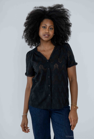 Wholesaler M&G Monogram - Short-sleeved lace shirt