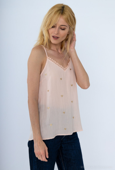 Wholesaler M&G Monogram - Tank top with lace and embroidered hearts