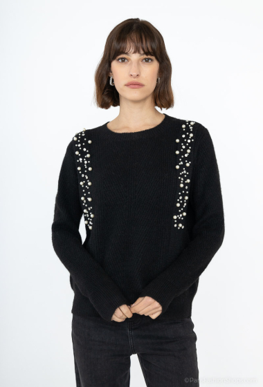 Wholesaler M&G Monogram - Striped sweater with pearls and Diam's