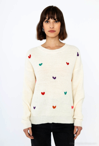 Wholesaler M&G Monogram - Embroidered heart sweater