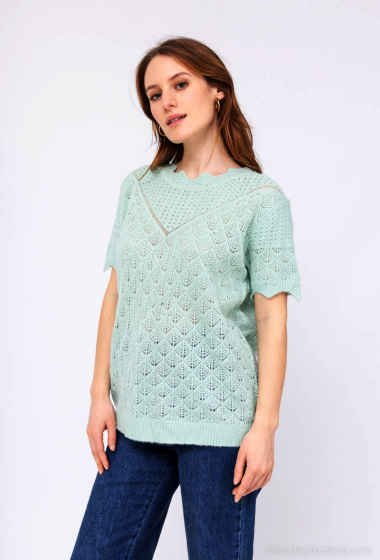 Wholesaler M&G Monogram - Short-sleeved openwork sweater